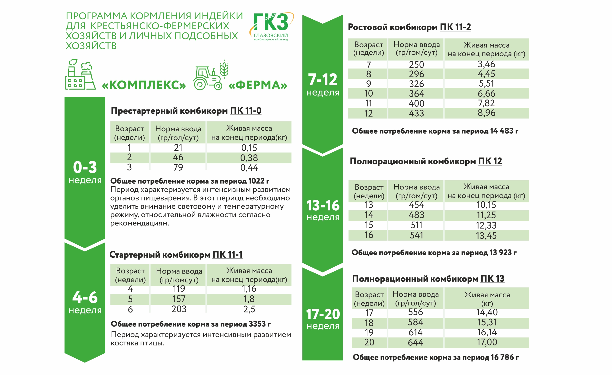 Схема пропойки индюшат с первого дня