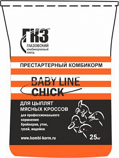 Купить комбикорм для уток для промышленных комплексов Baby line chick оптом для домашних хозяйств, цены, доставка по РФ