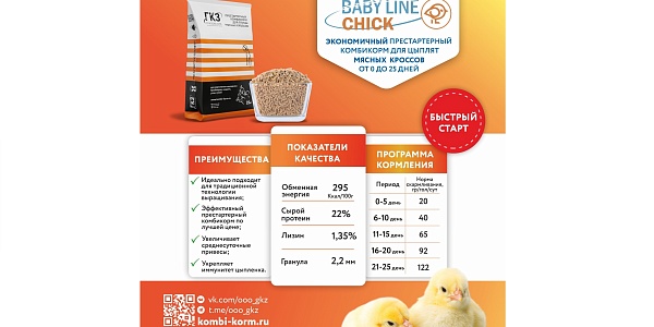 Baby Line CHICK: идеальный старт для здорового роста ваших цыплят