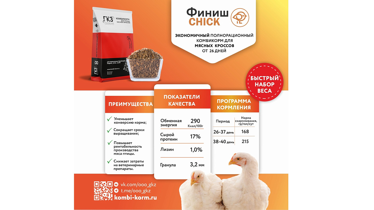 Финиш CHICK: идеальное решение для откорма бройлеров, гусей, уток и индеек