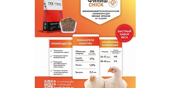 Финиш CHICK: идеальное решение для откорма бройлеров, гусей, уток и индеек